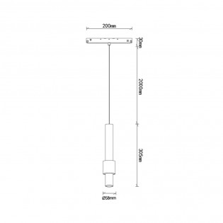 Foco LED colgante magnético Magneto 2700K (7W)