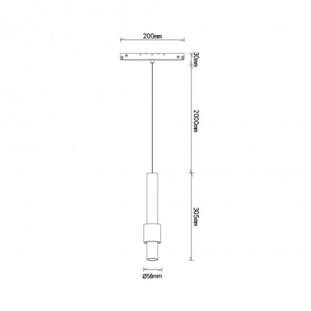 Foco LED colgante magnético Magneto 2700K (7W)