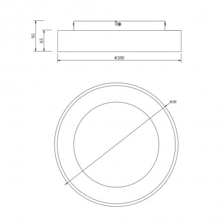 Plafón de techo LED Niseko II Dim (30W)