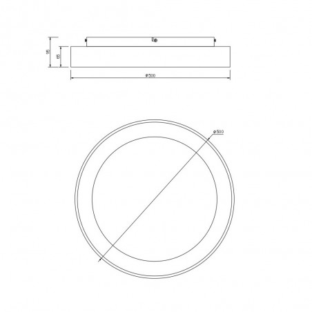 Plafón de techo LED Niseko II Dim (45W)