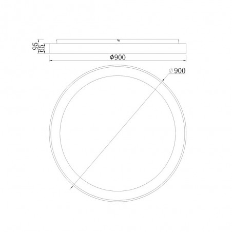 Plafón de techo LED Niseko II Dim (75W)
