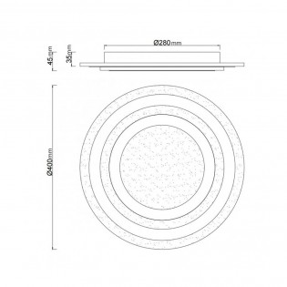 PLAFON LED GALET NEGRO LED 38W 1725LM 4000K