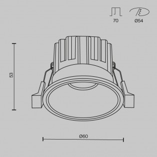 Empotrable de techo LED Round (7W)