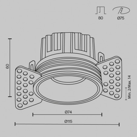 LED Recessed Ceiling Light Round II (7W)