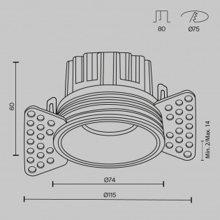 LED Recessed Ceiling Light Round II (12W)