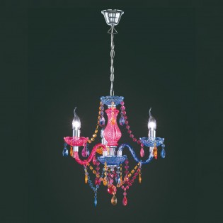 Lámpara de araña Lüster Multicolor (3 luces)