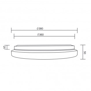 Plafón de techo LED Kita CCT Dim (18W)