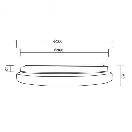 Plafón de techo LED Kita CCT Dim (18W)