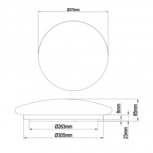 Plafón de techo LED Terra (15W)