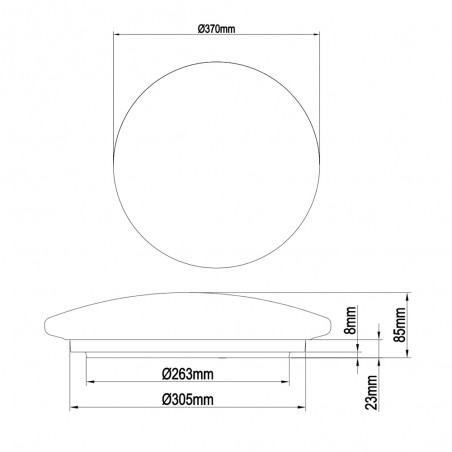 Plafón de techo LED Terra (15W)