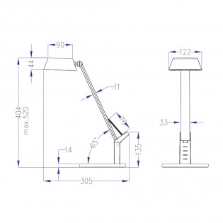 LED Desk Lamp Ava CCT Dim (5.2W)