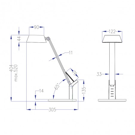 LED Desk Lamp Ava CCT Dim (5.2W)