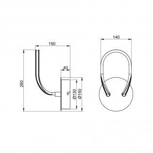 LED Wall Lamp Bologna (11.50W)