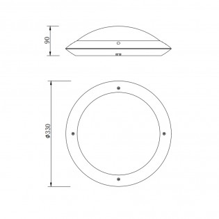 Plafón de techo de exterior Camaro (2 luces)