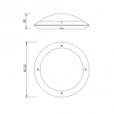Outdoor Ceiling Flush Light Camaro (2 lights)