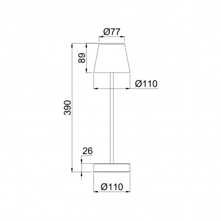 Rechargeable LED table lamp Martinez (2.2W)