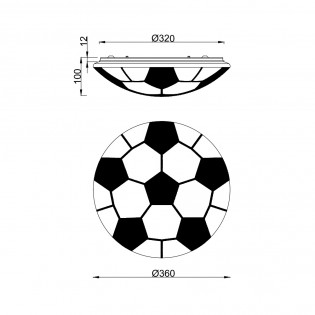 Plafón de techo LED Kloppi (12W)