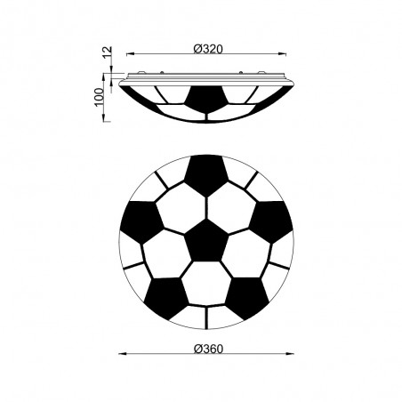 Plafón de techo LED Kloppi (12W)