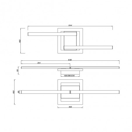 LED Ceiling Flush Light Viale (17W)
