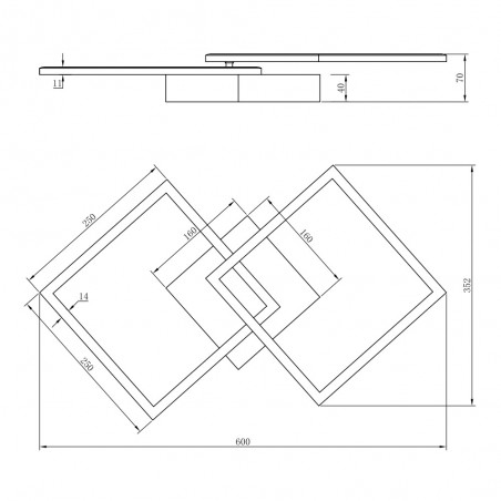 LED Ceiling Flush Light Trail (20W)