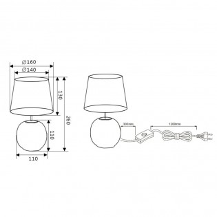Lámpara de mesa Sophia