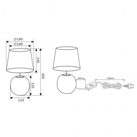Lámpara de mesa Sophia