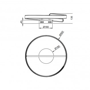 LED Ceiling Flush Light Parma Chrome (37W)