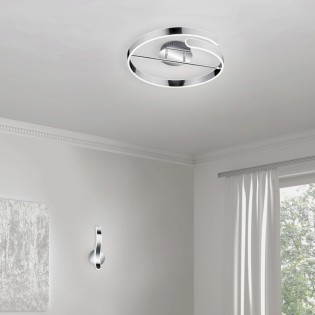LED Ceiling Flush Light Parma Chrome (37W)