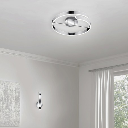 LED Ceiling Flush Light Parma Chrome (37W)