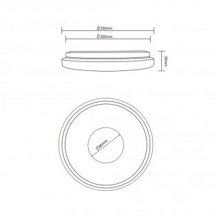 LED Ceiling Flush Light Bunda 4000K (16W)