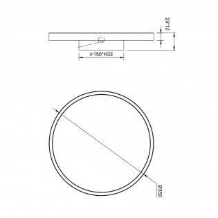 LED Ceiling Flush Light Rotonda R (20W)