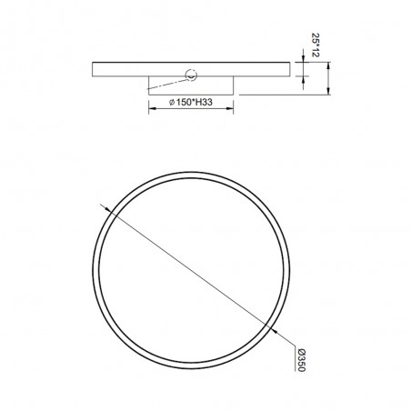 LED Ceiling Flush Light Rotonda R (20W)