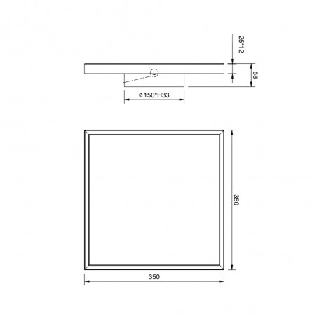 Plafón de techo LED Rotonda SQ (20W)