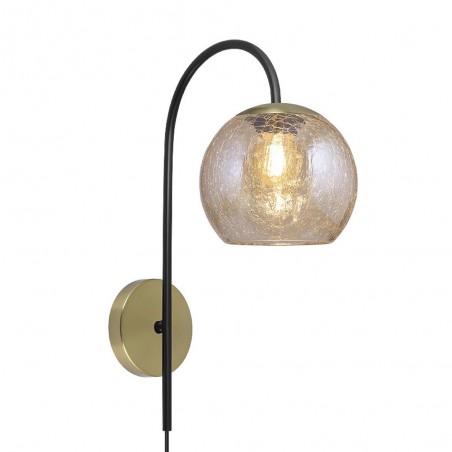 APLIQUE 1L. SIVAS LATÓN-AMBAR