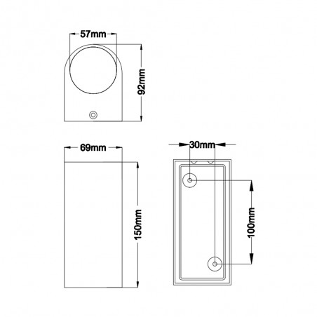 Aplique de pared de exterior Roya II (2 luces)