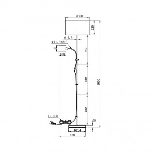 Floor lamp with reading arm Owen