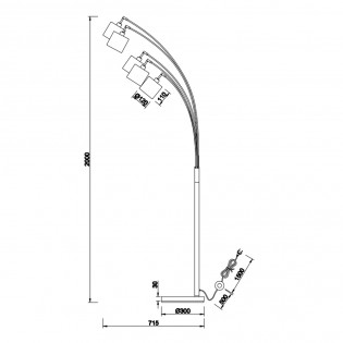 Floor lamp Tommy (5 lights)