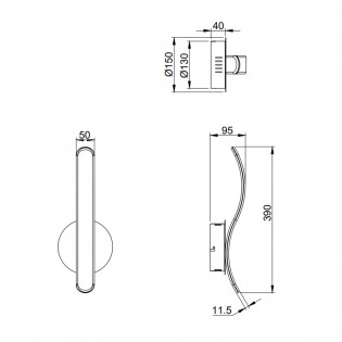 Aplique de pared LED Parma (11W)