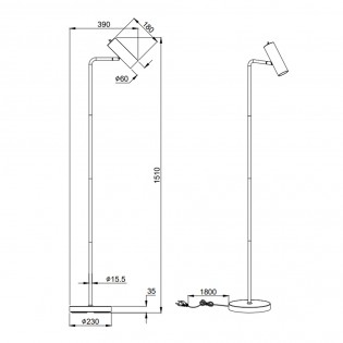 Lámpara de pie Marley