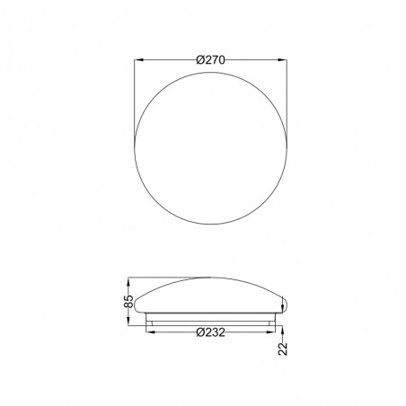 Bathroom's LED Ceiling Flush Light Putz II