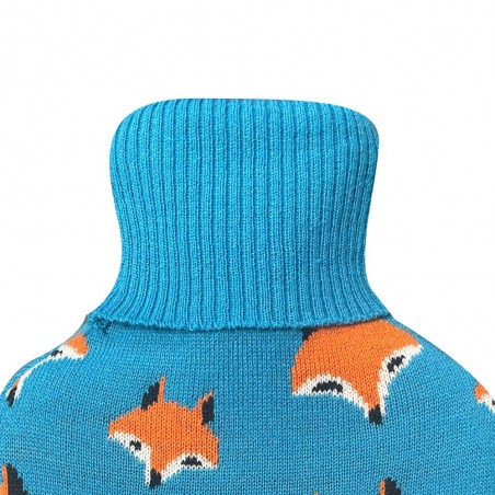 Hot water bottle with cover 1,7 Litres. Mimo Foxes