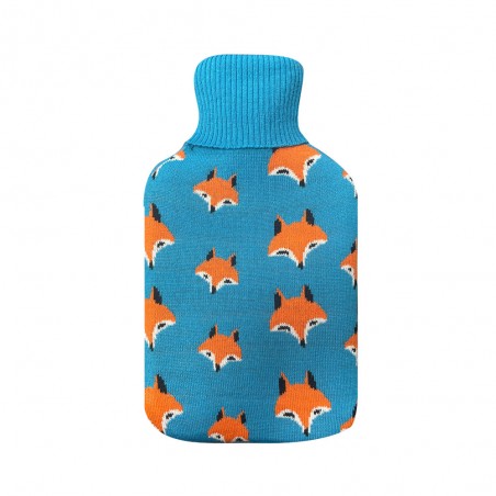 Hot water bottle with cover 1,7 Litres. Mimo Foxes