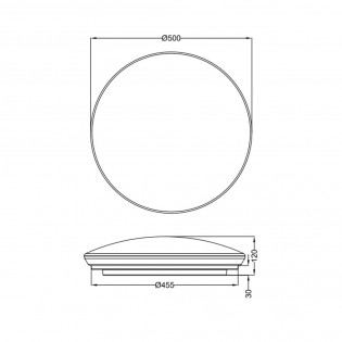 Flush light LED Achat (22W)