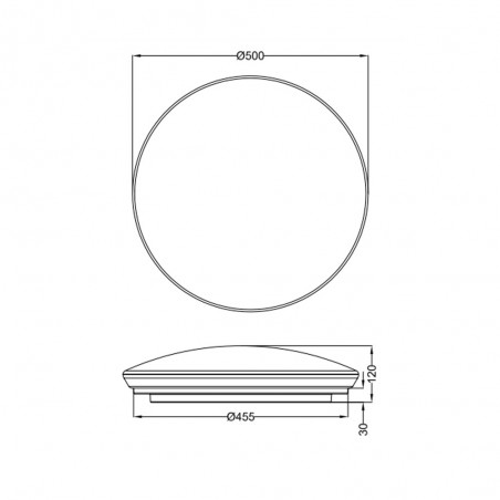 Flush light LED Achat (22W)