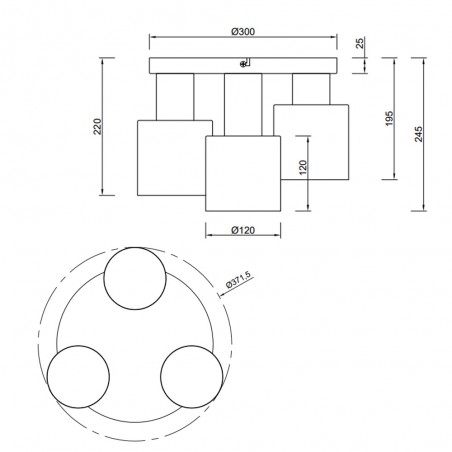 Flush light Agudo