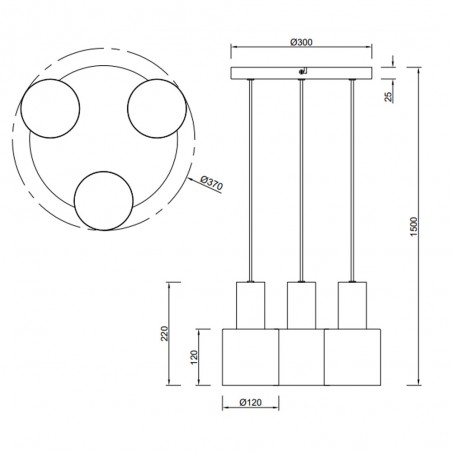 Pendant lamp Agudo