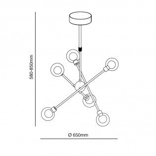 Ceiling lamp Globo (6 lights)