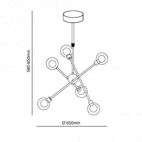 Ceiling lamp Globo (6 lights)