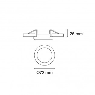 Einbaustrahler BASIC Festes Aluminium-Mattglas. Wonderlamp