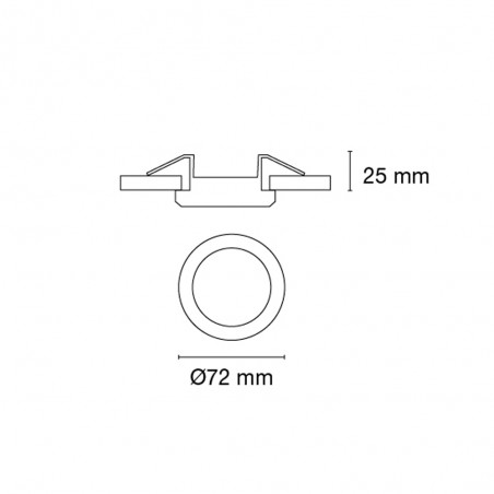 Einbaustrahler BASIC Festes Aluminium-Mattglas. Wonderlamp